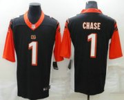 Wholesale Cheap Men's Cincinnati Bengals #1 JaMarr Chase Black 2020 Vapor Untouchable Stitched NFL Nike Limited Jersey