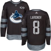 Wholesale Cheap Adidas Canucks #8 Igor Larionov Black 1917-2017 100th Anniversary Stitched NHL Jersey