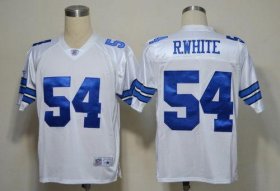 Wholesale Cheap Cowboys #54 R.White White Legend Throwback Stitched NFL Jersey