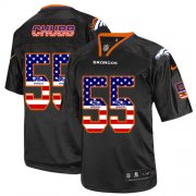 Wholesale Cheap Nike Broncos #55 Bradley Chubb Black Men's Stitched NFL Elite USA Flag Fashion Jersey