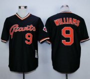 Wholesale Cheap Mitchell And Ness Giants #9 Matt Williams Black Stitched MLB Throwback Jersey