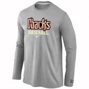 Wholesale Cheap Arizona Diamondbacks Crimson Long Sleeve MLB T-Shirt Grey