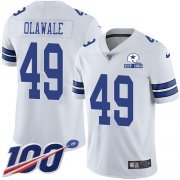 Wholesale Cheap Nike Cowboys #49 Jamize Olawale White Men's Stitched With Established In 1960 Patch NFL 100th Season Vapor Untouchable Limited Jersey