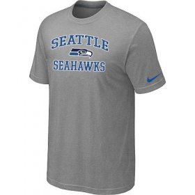Wholesale Cheap Nike NFL Seattle Seahawks Heart & Soul NFL T-Shirt Light Grey