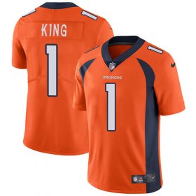Wholesale Cheap Nike Broncos #1 Marquette King Orange Team Color Men\'s Stitched NFL Vapor Untouchable Limited Jersey