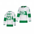 Wholesale Cheap Maple Leafs #23 Travis Dermott adidas White 2019 St. Patrick's Day Authentic Player Stitched NHL Jersey