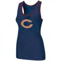 Wholesale Cheap Women's Nike Chicago Bears Big Logo Tri-Blend Racerback Stretch Tank Top Blue