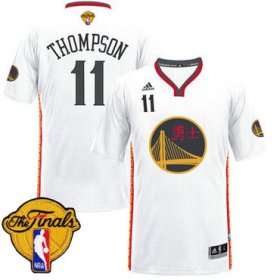 Wholesale Cheap Men\'s Warriors #11 Klay Thompson White 2017 Chinese New Year The Finals Patch Stitched NBA Jersey