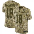 Wholesale Cheap Nike Colts #18 Peyton Manning Camo Men's Stitched NFL Limited 2018 Salute To Service Jersey