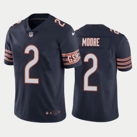 Cheap Men\'s Chicago Bears #2 D.J. Moore Navy Vapor Untouchable Stitched Football Jersey