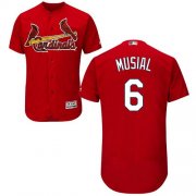 Wholesale Cheap Cardinals #6 Stan Musial Red Flexbase Authentic Collection Stitched MLB Jersey