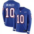 Wholesale Cheap Nike Bills #10 Cole Beasley Royal Blue Team Color Men's Stitched NFL Limited Therma Long Sleeve Jersey