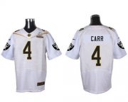 Wholesale Cheap Nike Raiders #4 Derek Carr White 2016 Pro Bowl Men's Stitched NFL Elite Jersey
