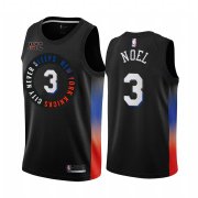 Wholesale Cheap Nike Knicks #3 Nerlens Noel Black NBA Swingman 2020-21 City Edition Jersey