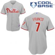 Wholesale Cheap Phillies #7 Maikel Franco Grey Cool Base Stitched Youth MLB Jersey