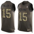 Wholesale Cheap Nike Texans #15 Will Fuller V Green Men's Stitched NFL Limited Salute To Service Tank Top Jersey