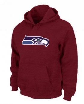 Wholesale Cheap Seattle Seahawks Logo Pullover Hoodie Red