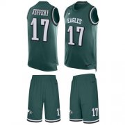 Wholesale Cheap Nike Eagles #17 Alshon Jeffery Midnight Green Team Color Men's Stitched NFL Limited Tank Top Suit Jersey