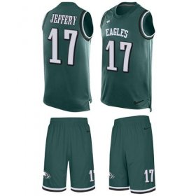 Wholesale Cheap Nike Eagles #17 Alshon Jeffery Midnight Green Team Color Men\'s Stitched NFL Limited Tank Top Suit Jersey