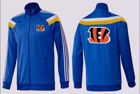Wholesale Cheap NFL Cincinnati Bengals Team Logo Jacket Blue_2