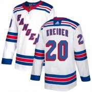 Wholesale Cheap Adidas Rangers #20 Chris Kreider White Road Authentic Stitched Youth NHL Jersey