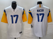 Cheap Men's Los Angeles Rams #17 Puka Nacua White Vapor Untouchable Limited Football Stitched Jersey
