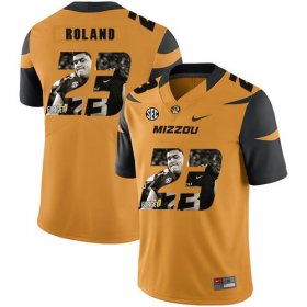 Wholesale Cheap Missouri Tigers 23 Johnny Roland Gold Nike Fashion College Football Jersey