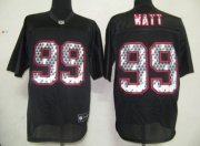 Wholesale Cheap Sideline Black United Texans #99 J.J.Watt Black Stitched NFL Jersey