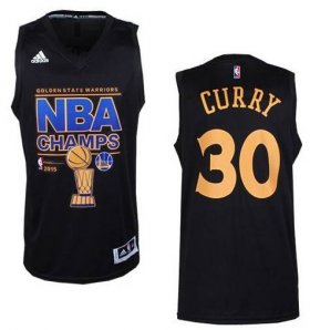 Wholesale Cheap Men\'s Golden State Warriors #30 Stephen Curry Revolution 30 Swingman 2015 Champions Fashion Black Jersey