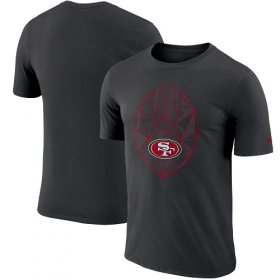 Wholesale Cheap Men\'s San Francisco 49ers Nike Black Fan Gear Icon Performance T-Shirt