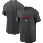 Wholesale Cheap Men's Los Angeles Dodgers Nike Charcoal Authentic Collection Team Performance T-Shirt