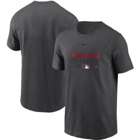 Wholesale Cheap Men\'s Los Angeles Dodgers Nike Charcoal Authentic Collection Team Performance T-Shirt
