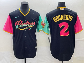 Wholesale Cheap Men\'s San Diego Padres #2 Xander Bogaerts 2022 Black City Connect Cool Base Stitched Jersey