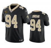 Wholesale Cheap Men's New Orleans Saints #94 Cameron Jordan Black 2023 F.U.S.E. With 4-Star C Patch Vapor Untouchable Limited Football Stitched Jersey