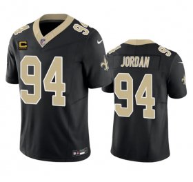 Wholesale Cheap Men\'s New Orleans Saints #94 Cameron Jordan Black 2023 F.U.S.E. With 4-Star C Patch Vapor Untouchable Limited Football Stitched Jersey