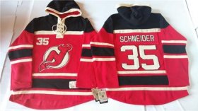 Wholesale Cheap Devils #35 Cory Schneider Red Sawyer Hooded Sweatshirt Stitched NHL Jersey
