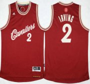 Wholesale Cheap Men's Cleveland Cavaliers #2 Kyrie Irving Revolution 30 Swingman 2015 Christmas Day Red Jersey