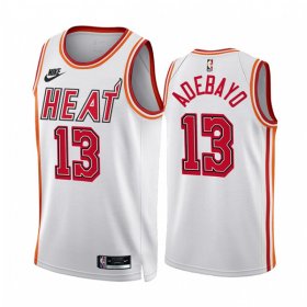 Wholesale Cheap Men\'s Miami Heat #13 Bam Adebayo White Classic Edition Stitched Basketball Jersey