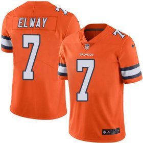 Wholesale Cheap Nike Broncos #7 John Elway Orange Men\'s Stitched NFL Limited Rush Jersey