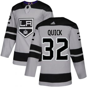 Wholesale Cheap Adidas Kings #32 Jonathan Quick Gray Alternate Authentic Stitched NHL Jersey