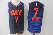 Wholesale Cheap Men's Oklahoma City Thunder #7 Carmelo Anthony Blue Nike Jersey
