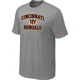 Wholesale Cheap Nike NFL Cincinnati Bengals Heart & Soul NFL T-Shirt Light Grey