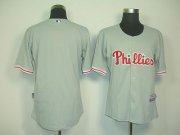 Wholesale Cheap Phillies Blank Grey Cool Base Stitched MLB Jersey