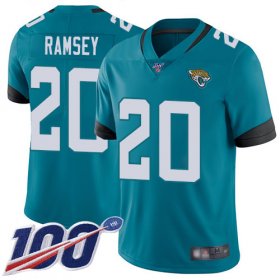 Wholesale Cheap Nike Jaguars #20 Jalen Ramsey Teal Green Alternate Youth Stitched NFL 100th Season Vapor Limited Jersey