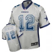 Wholesale Cheap Nike Cowboys #12 Roger Staubach Grey Men's Stitched NFL Elite Drift Fashion Jersey