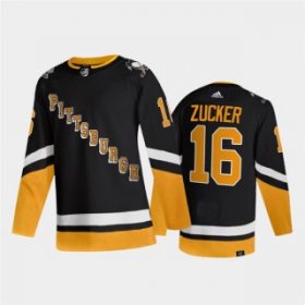 Wholesale Cheap Men\'s Pittsburgh Penguins #16 Jason Zucker Black 2021-2022 Stitched Jersey
