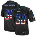 Wholesale Cheap Nike Eagles #30 Corey Clement Black Men's Stitched NFL Elite USA Flag Fashion Jersey