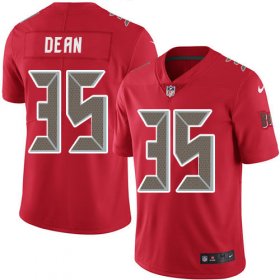 Wholesale Cheap Nike Buccaneers #35 Jamel Dean Red Men\'s Stitched NFL Limited Rush Jersey