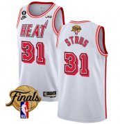 Wholesale Cheap Men's Miami Heat #31 Max Strus White 2023 Finals Classic Edition With NO.6 Patch Stitched Basketball Jersey