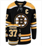 Wholesale Cheap Men's BOSTON BRUINS #37 PATRICE BERGERON with C patch ADIDAS AUTHENTIC HOME NHL HOCKEY JERSEY